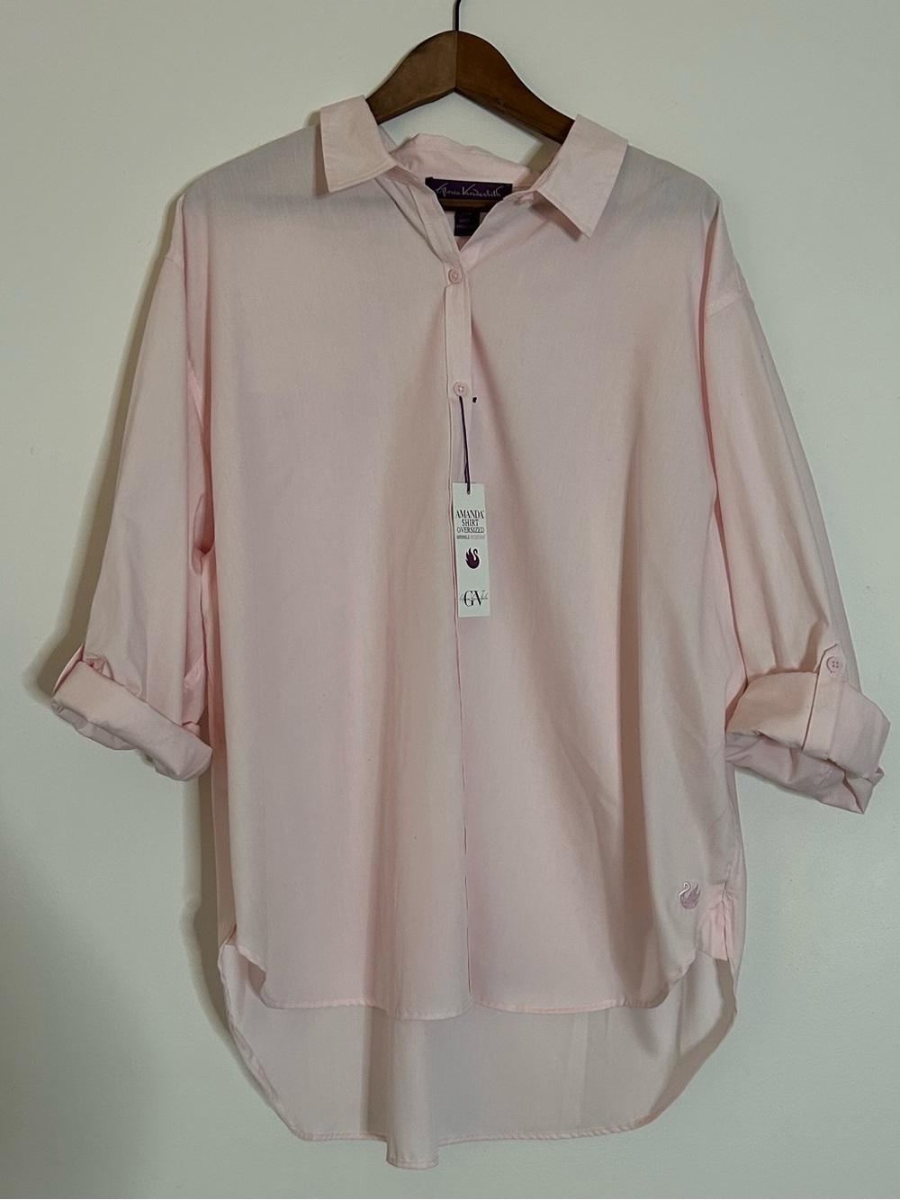 Gloria Vanderbilt Light Pink Button-Down Women's Shirt